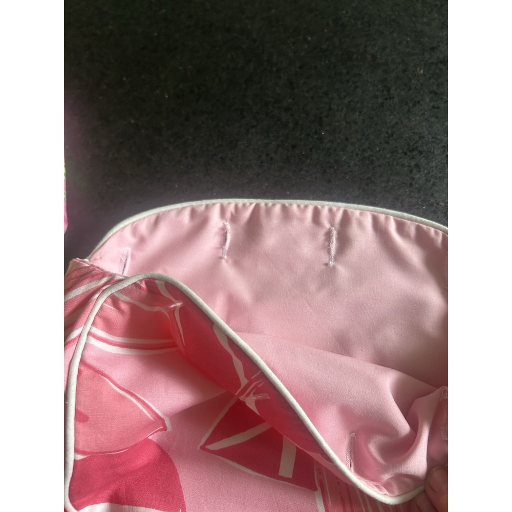 VTG Lilly Pulitzer Wood Handle Bermuda Bag with four Additional button on covers - Picture 9 of 16